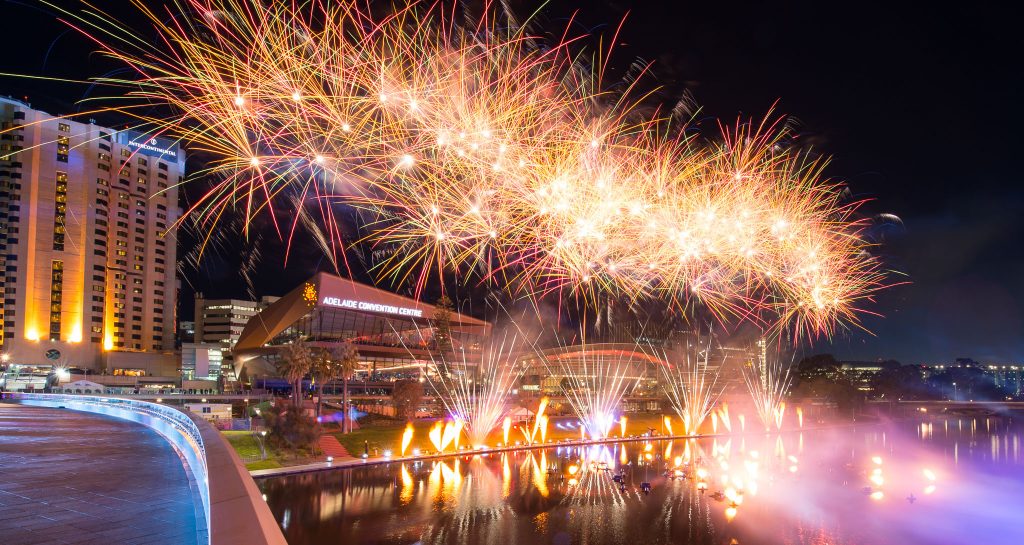 Adelaide riverbank at night. Photo: Adelaide Convention Centre