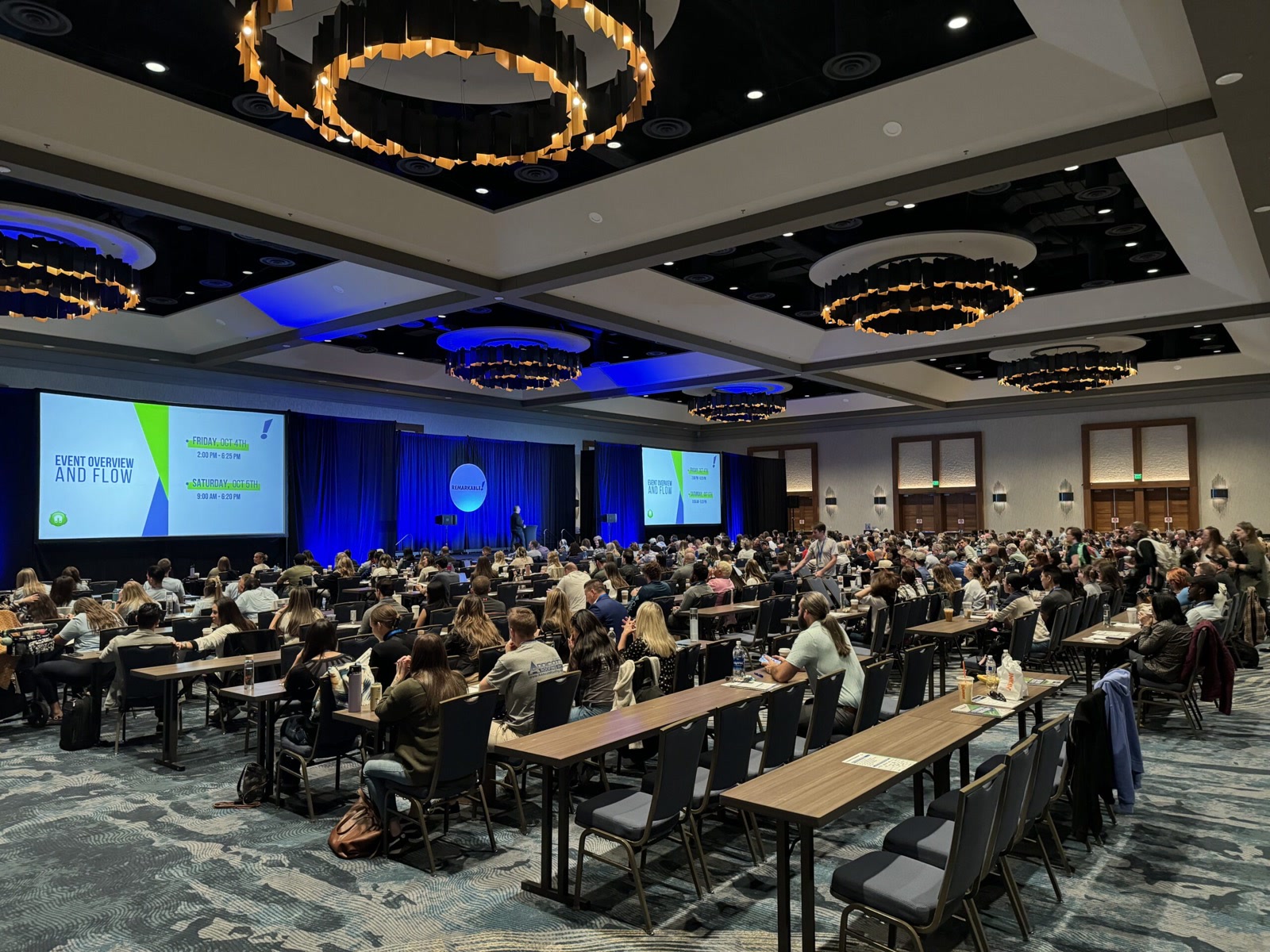 A packed ballroom at a Remarkable Practice event